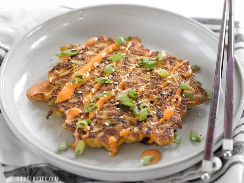 Cabbage Pancakes (Okonomiyaki)